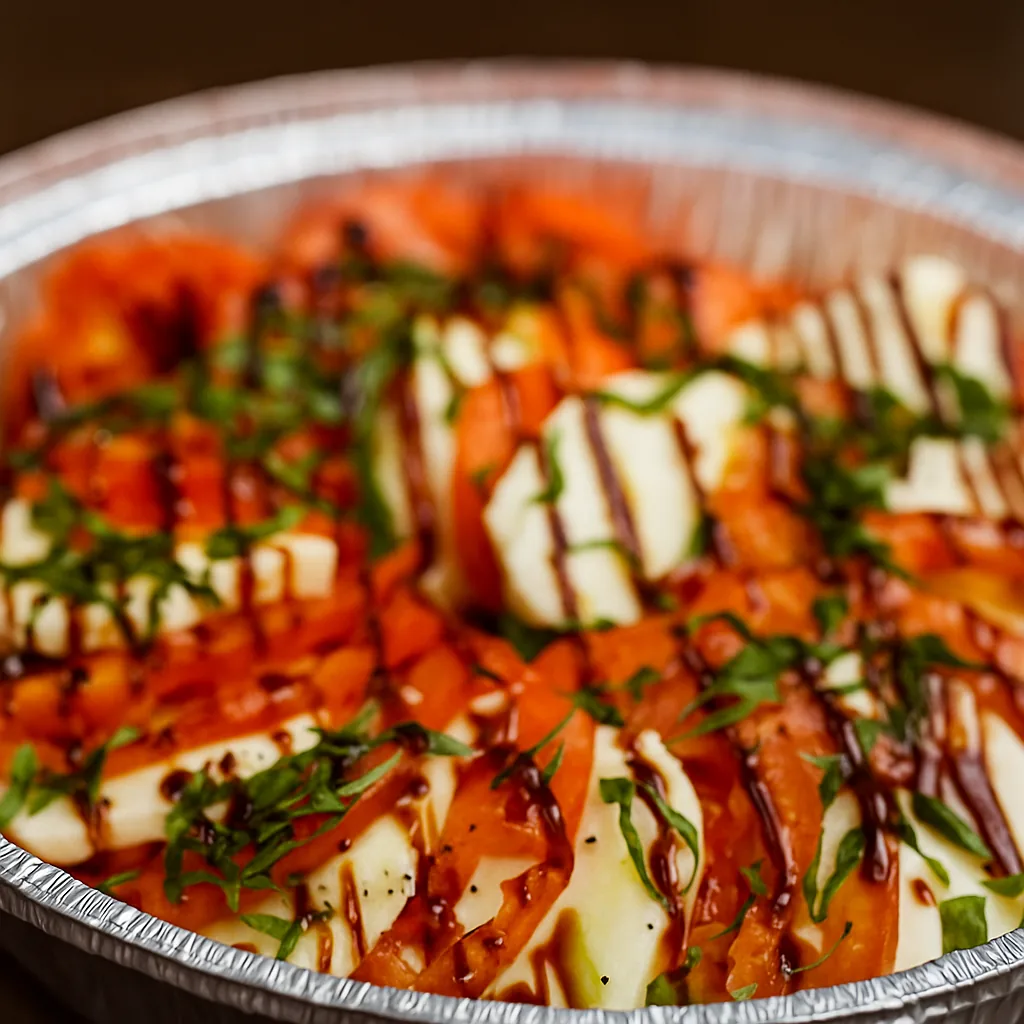Caprese with balsamic glaze